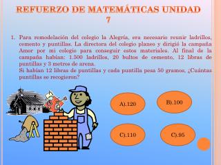 REFUERZO DE MATEMÁTICAS UNIDAD 7