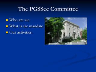 The PGSSec Committee