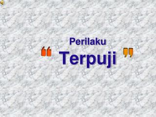 Perilaku Terpuji