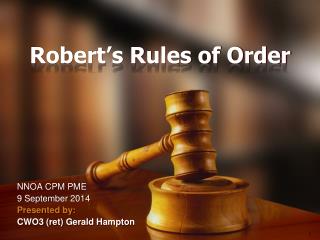 Robert’s Rules of Order