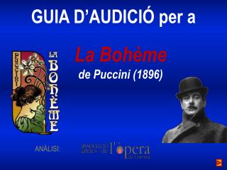 La Bohème de Puccini (1896)