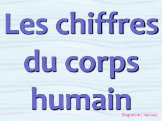 Les chiffres du corps humain