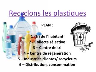 Recyclons les plastiques