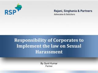 Responsibility of Corporates to Implement the law on Sexual Harassment