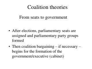 Coalition theories