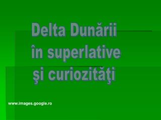 Delta Dunării în superlative şi curiozităţi