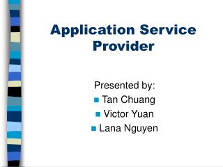 Application Service Provider