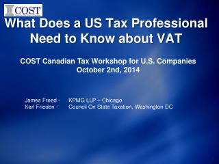 What Does a US Tax Professional Need to Know about VAT
