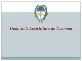 Honorable Legislatura de Tucumán
