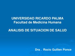 Dra . Rocio Guillen Ponce