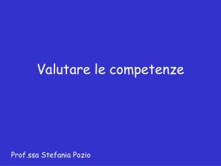 Valutare le competenze