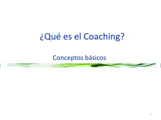 ¿Qué es el Coaching?