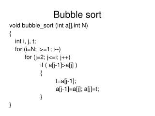 Bubble sort