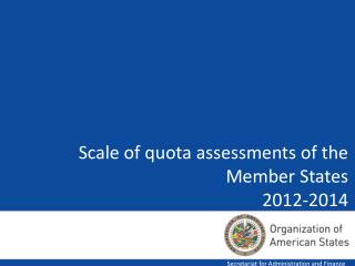 Scale of quota assessments of the Member States 2012-2014