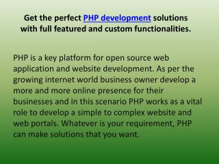 PHP Features And Functions - Benefit For Your Web Applicatio