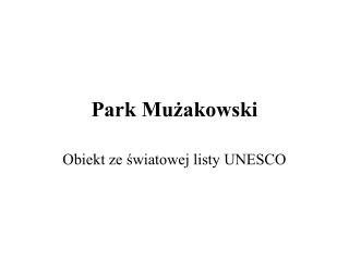 Park Mużakowski