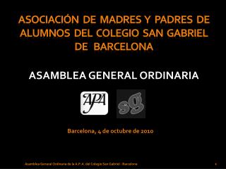 ASOCIACIÓN DE MADRES Y PADRES de ALUMNOS del COLEGIO SAN GABRIEL de BARCELONA