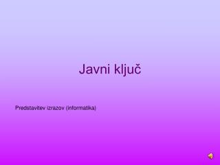 Javni ključ