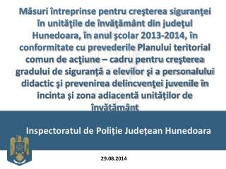 Inspectoratul de Poliție Jude țean Hunedoara