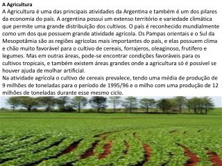 A Agricultura