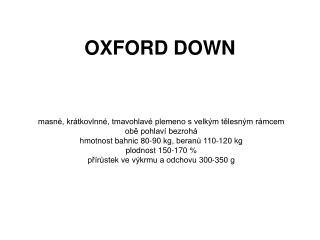 OXFORD DOWN