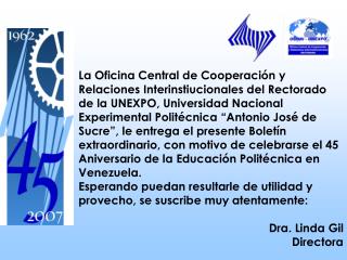 45° Aniversario de la Educación Politécnica en Venezuela