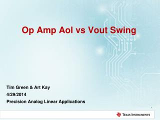 Op Amp Aol vs Vout Swing