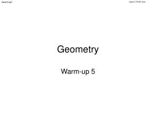 Geometry