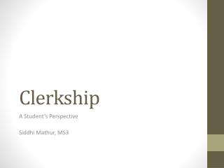 Clerkship