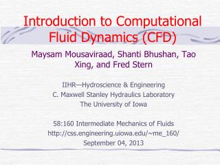 Introduction to Computational Fluid Dynamics (CFD)