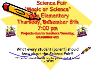 What every student (parent) should know about the Science Fair!!!