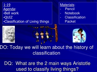 DO: Today we will learn about the history of classification