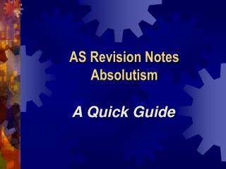 AS Revision Notes Absolutism