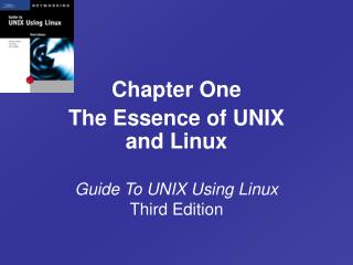 Guide To UNIX Using Linux Third Edition