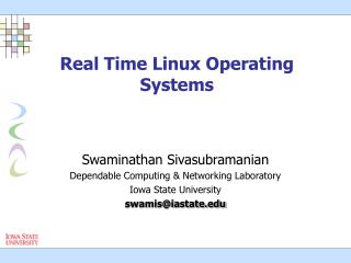 Real Time Linux Operating Systems