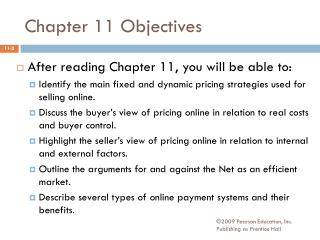 Chapter 11 Objectives