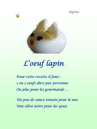 L’oeuf lapin