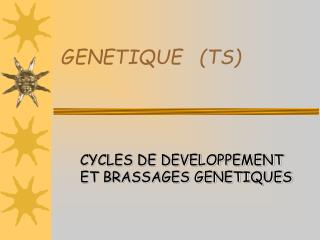 GENETIQUE (TS)