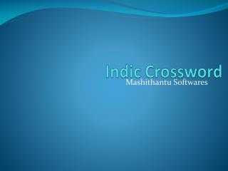 Indic Crossword