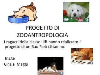 PROGETTO DI ZOOANTROPOLOGIA