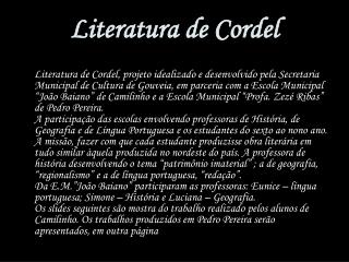 Literatura de Cordel