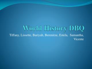 World History DBQ
