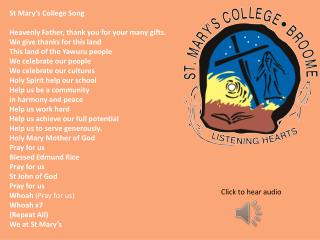 St Mary’s College Song