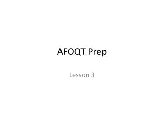 AFOQT Prep