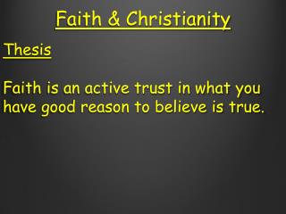 Faith &amp; Christianity