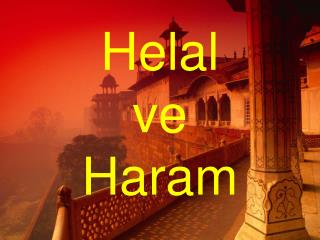 Helal ve Haram