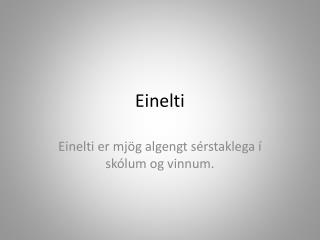 Einelti