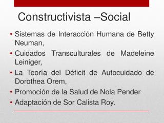 Constructivista –Social
