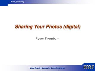 Sharing Your Photos (digital)