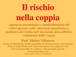 Il rischio nella coppia